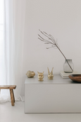 ACORN Tealight Holder in brass with platina finish collection