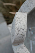 Rose Bud Pot Close-up on natural sandstone materials