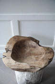 Carved Wood Bowl from The Straw Close-up from above