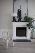 Two Face Pot/Bowl on fire place from a distance